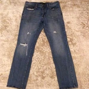 Retrofit rip me style blue jeans for men, size 34 x 34 in great condition!